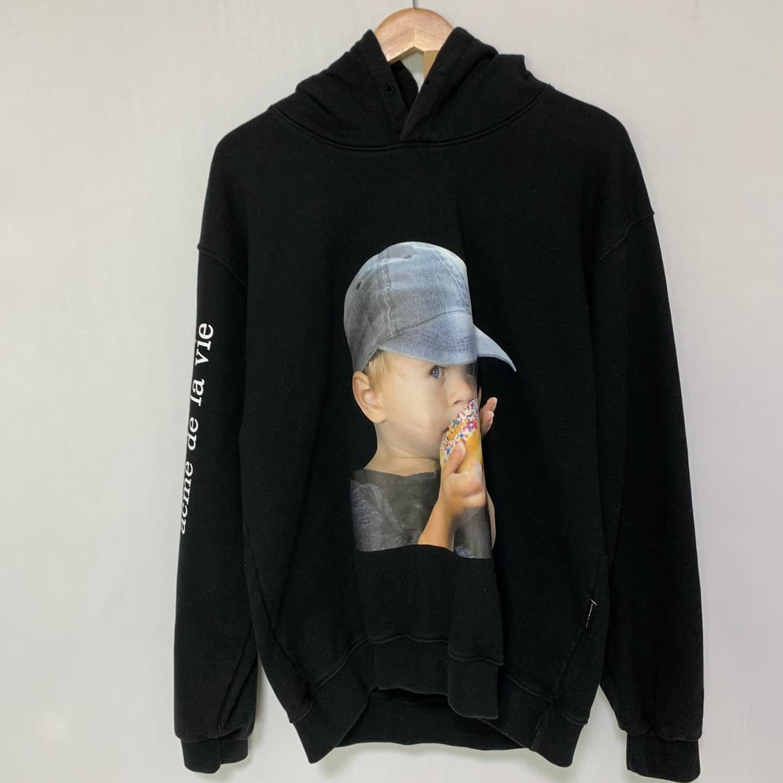 아크메드라비 빈티지 프린팅 후드티 블랙 남녀공용 L-XL 상품이미지2