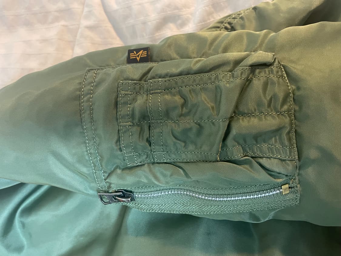 XL 알파인더스트리 ma-1 세이지 그린 ( 카키 상품이미지4