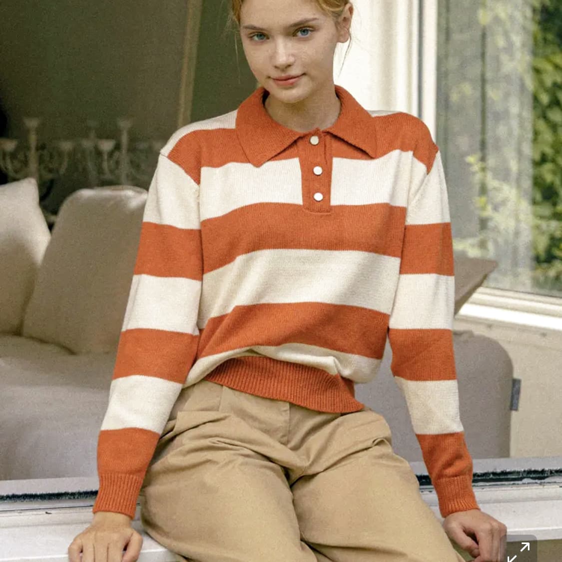 반원아틀리에(VANONE ATELIER) 럭비 카라니트 프리사이즈 새상품 상품이미지1