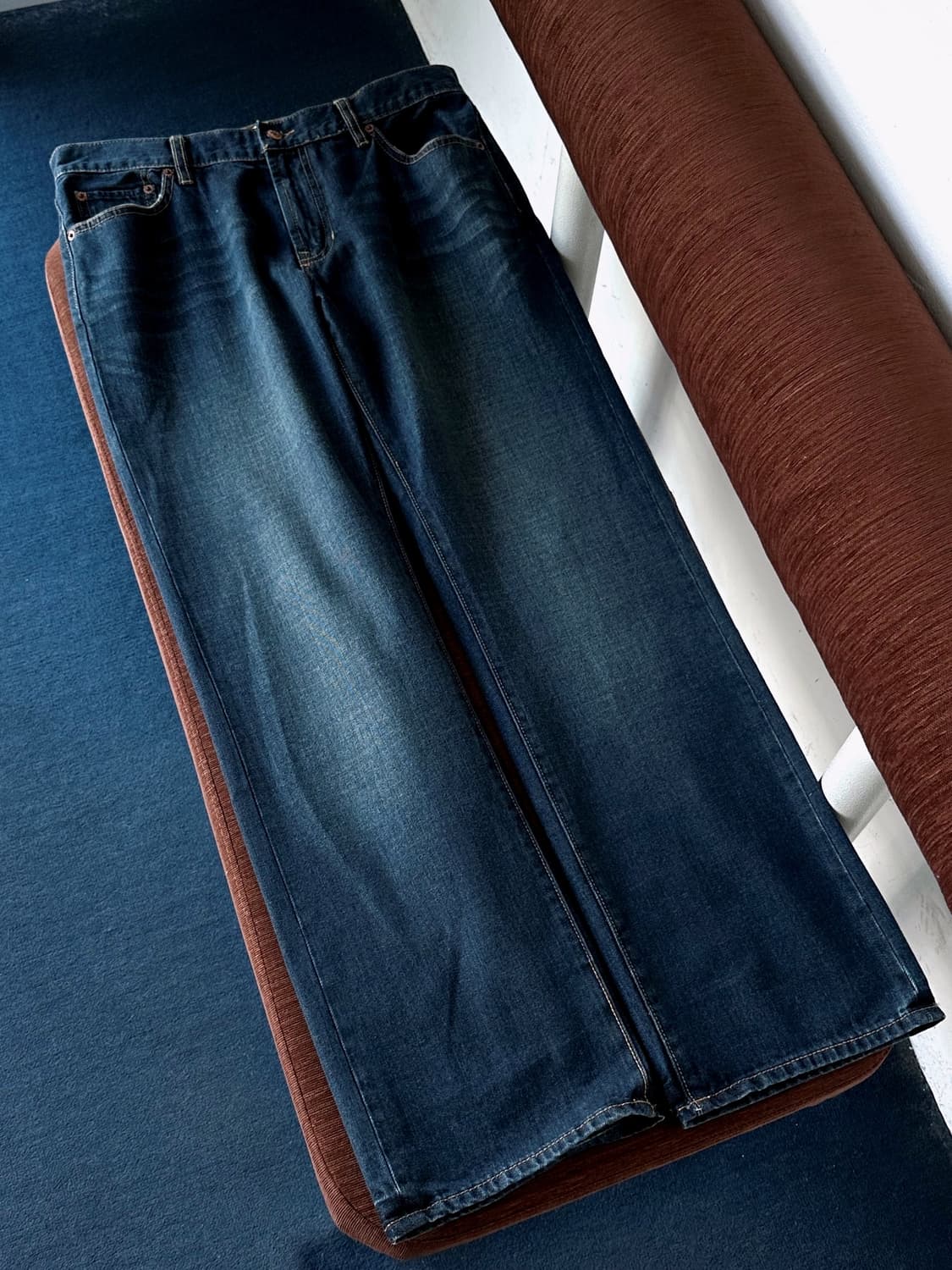 5pkt design denim wide straight pants 상품이미지4