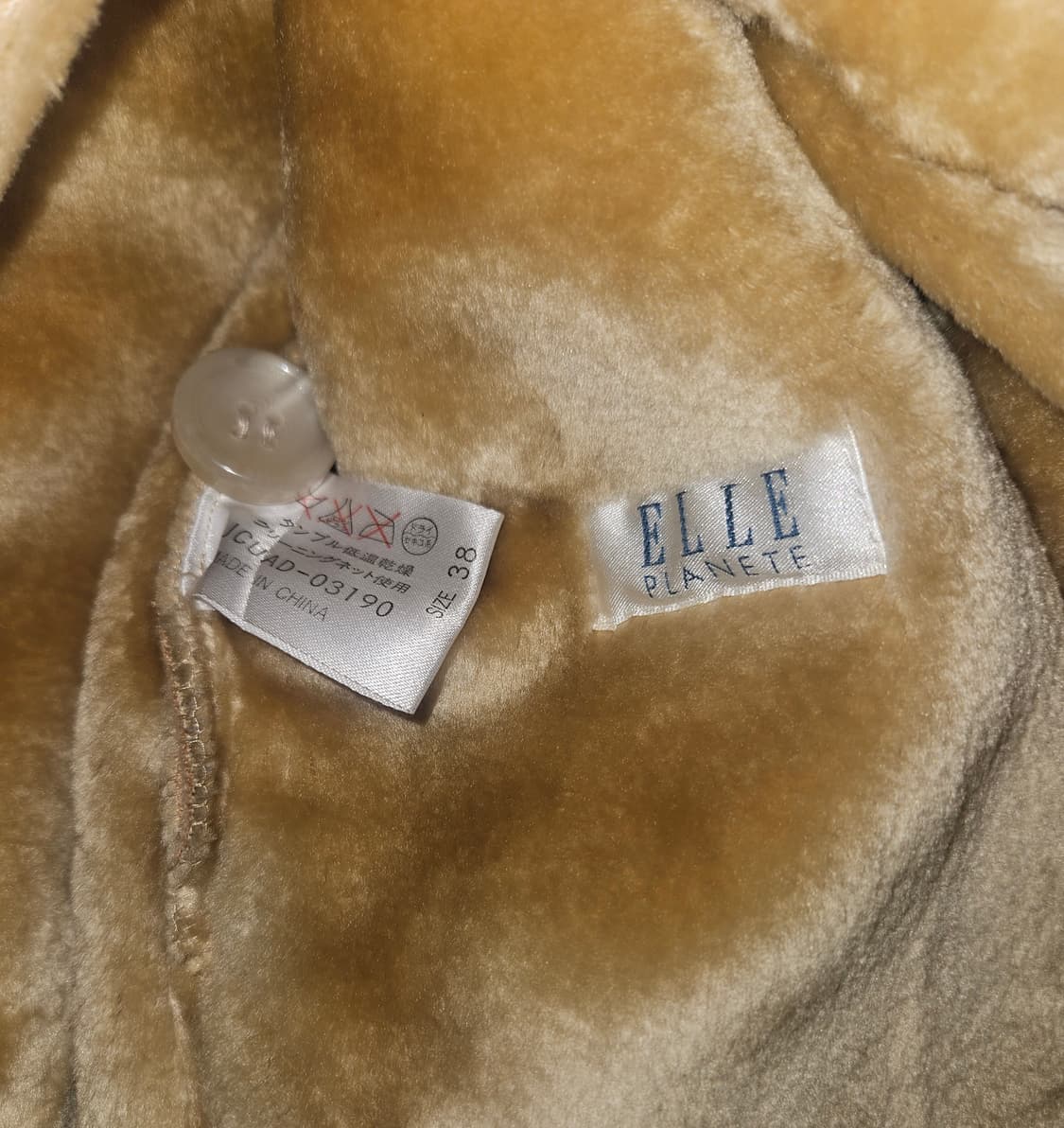 elle 빈티지 브라운라떼 오네갸루 무스탕 퍼자켓 상품이미지4