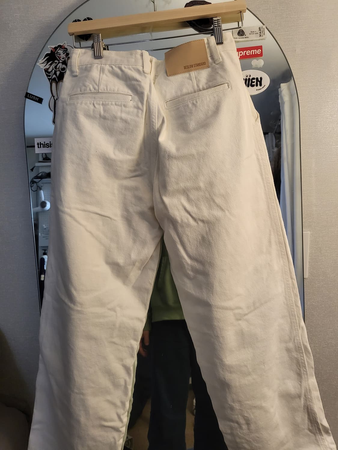 비슬로우 원턱 아이보리 데님 상품이미지4