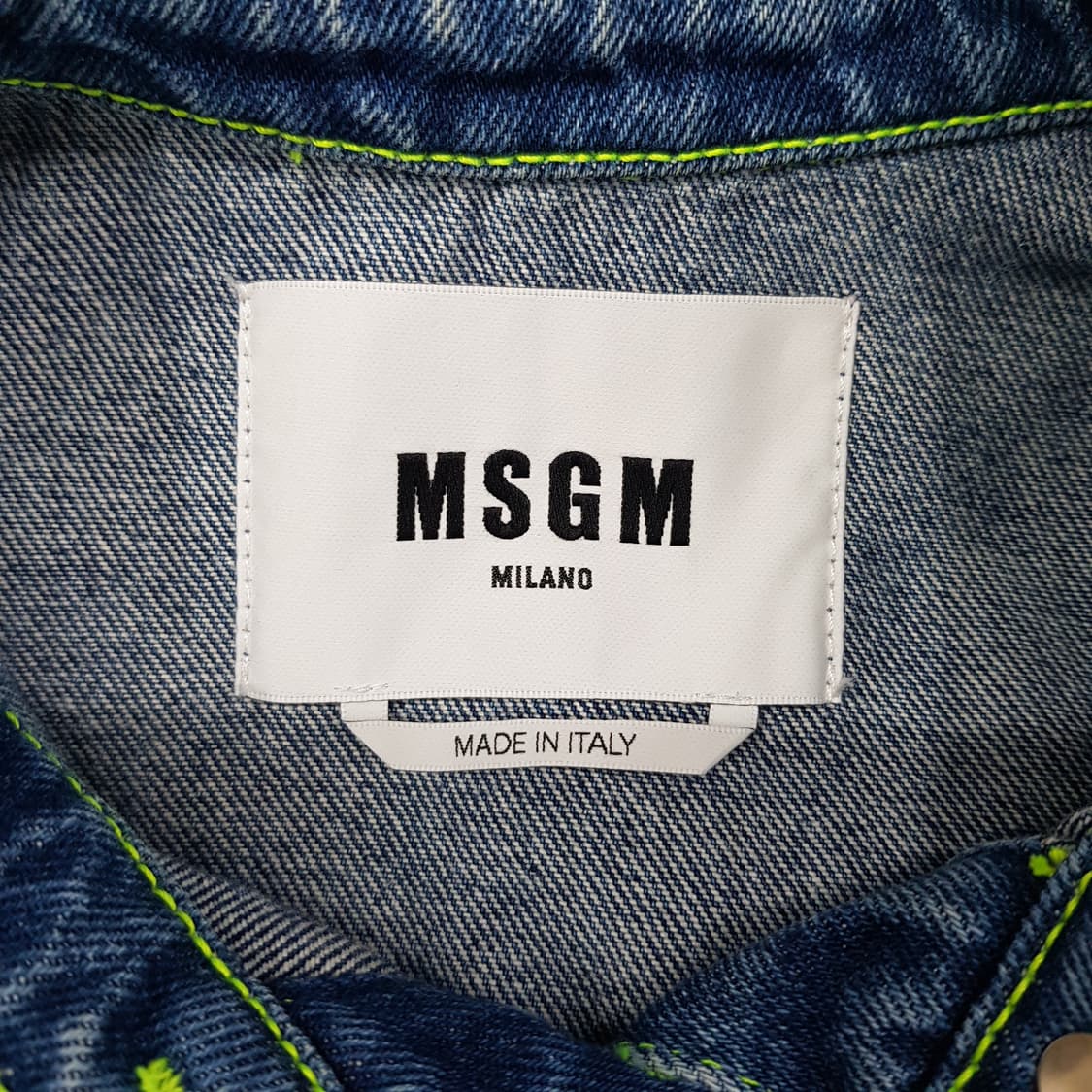 MSGM 네온 스티치 데님 셔츠형 자켓 IT40/ L사이즈 상품이미지5