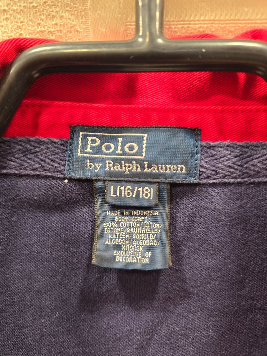 폴로 랄프로렌 빅포니 럭비셔츠 16~18세 성인 S 상품이미지6