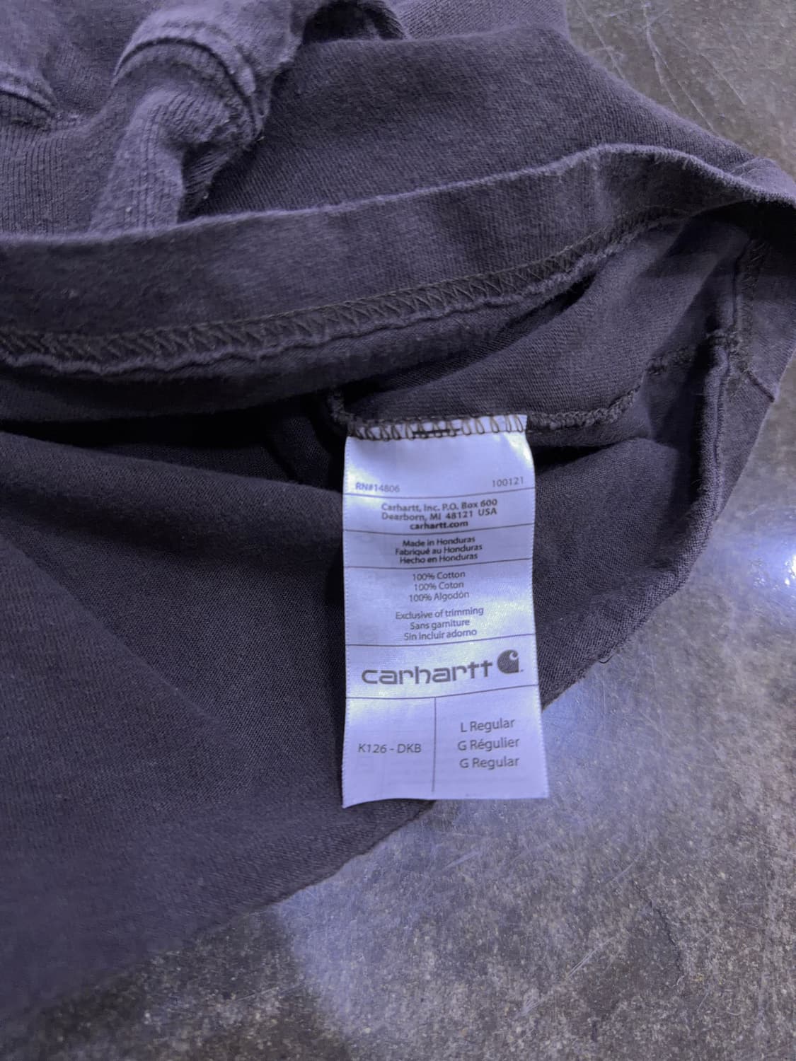 칼하트 포켓 오리지널핏 빈티지 롱슬리브 긴팔티 L 상품이미지7