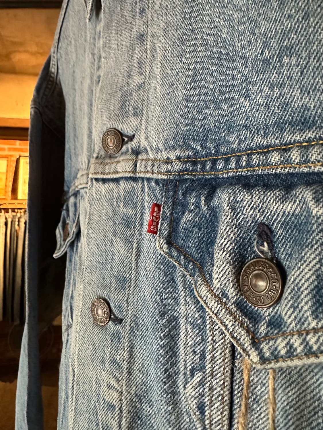 80s USA 빈티지 리바이스 70507 3세대 데님 트러커 자켓 상품이미지3