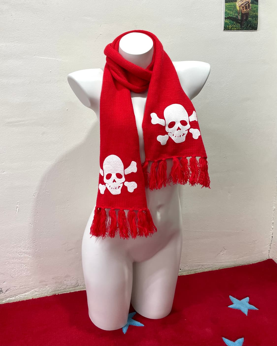 Skull Red Scarf 상품이미지1