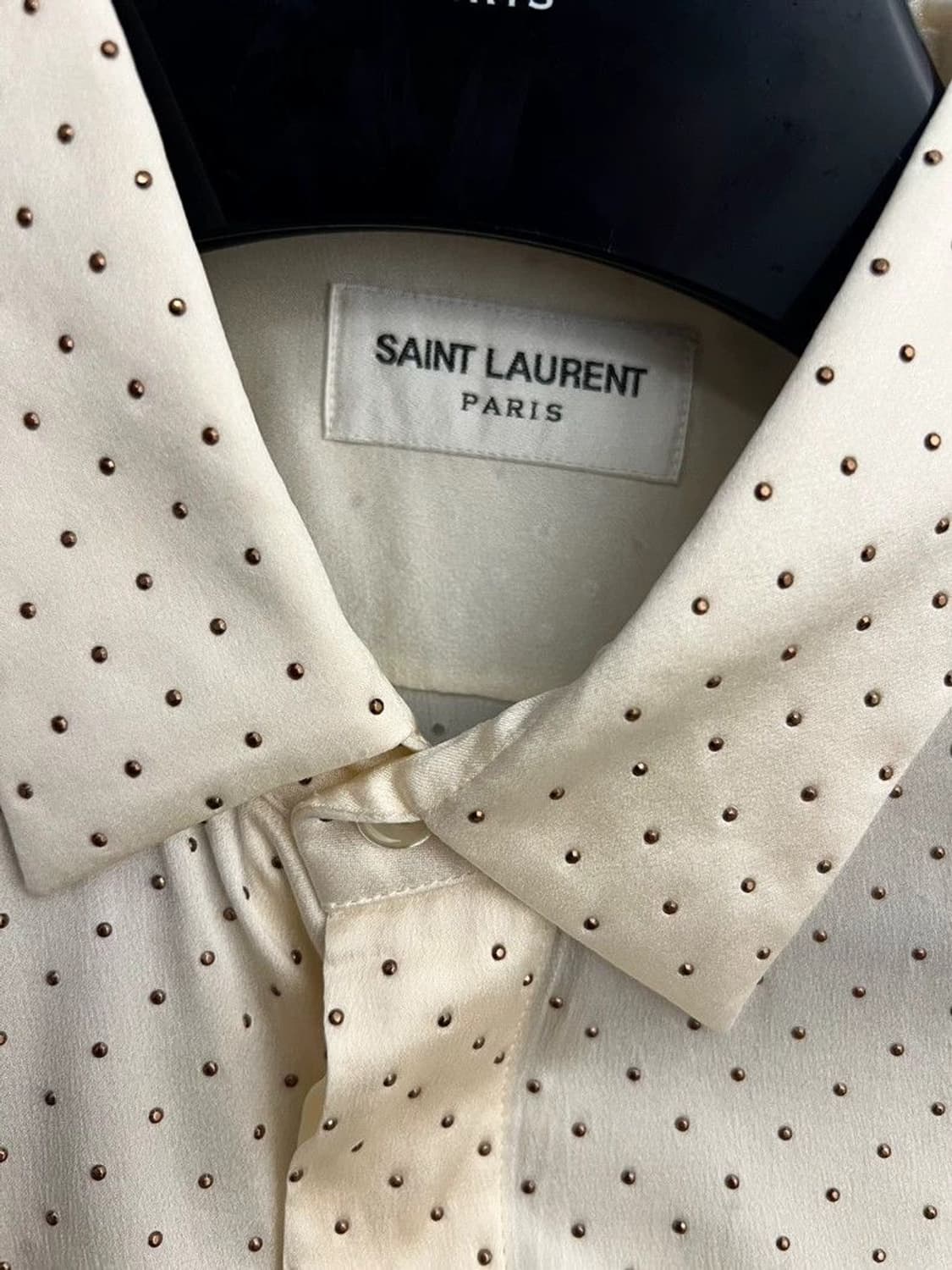 [BTS 지민님 착용] 생로랑 20ss 스터드 실크 셔츠 상품이미지5