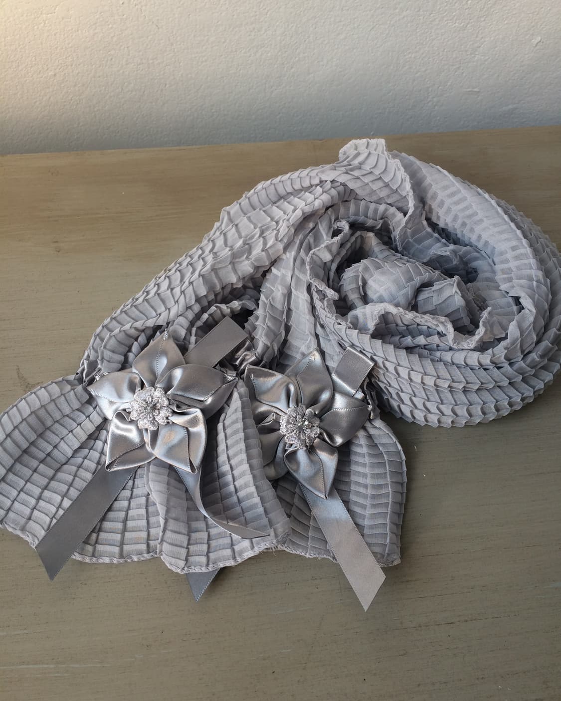 corsage point pleats scarf 상품이미지2