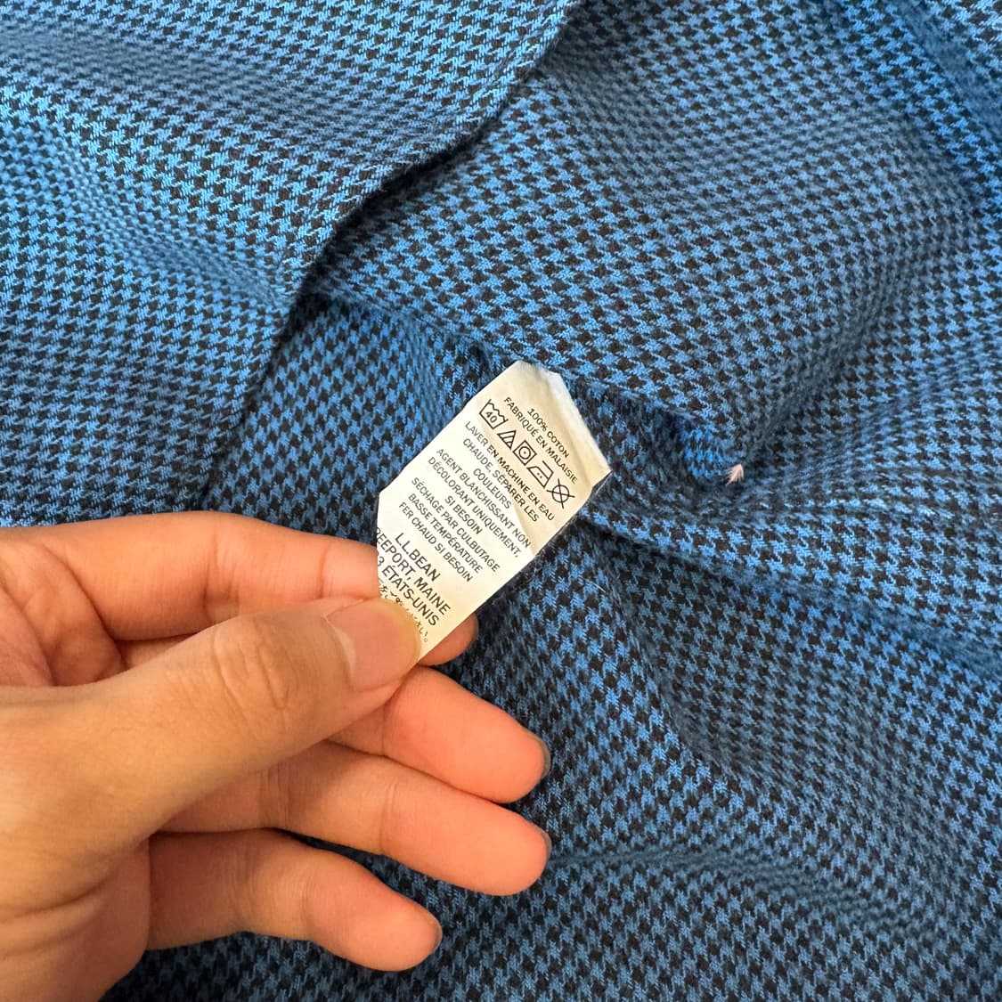 L.L.bean 정품 엘엘빈 체크 블루 해비 코튼 셔츠 상품이미지7