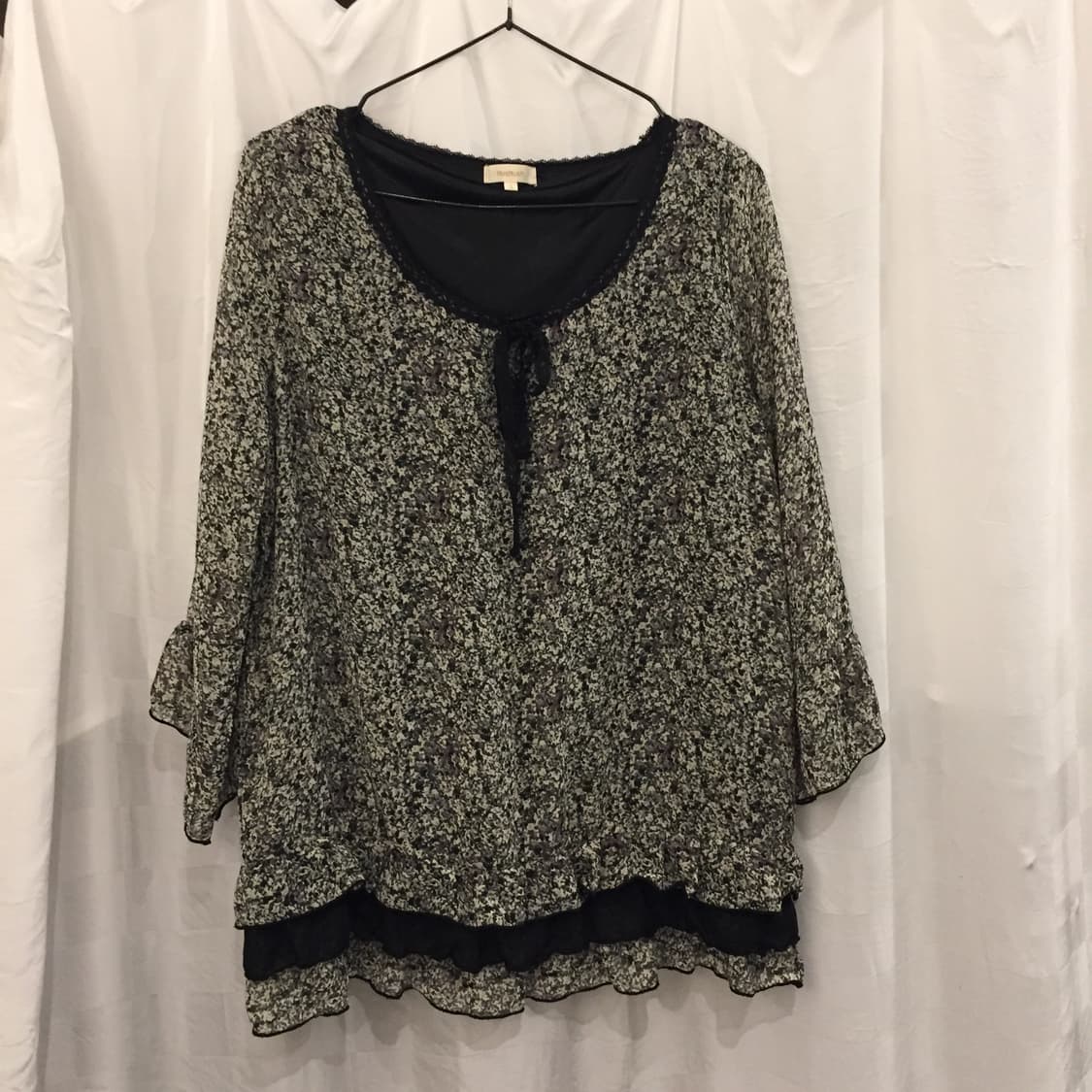 hushush 오리엔탈 에스닉 프릴 블라우스 상품이미지2