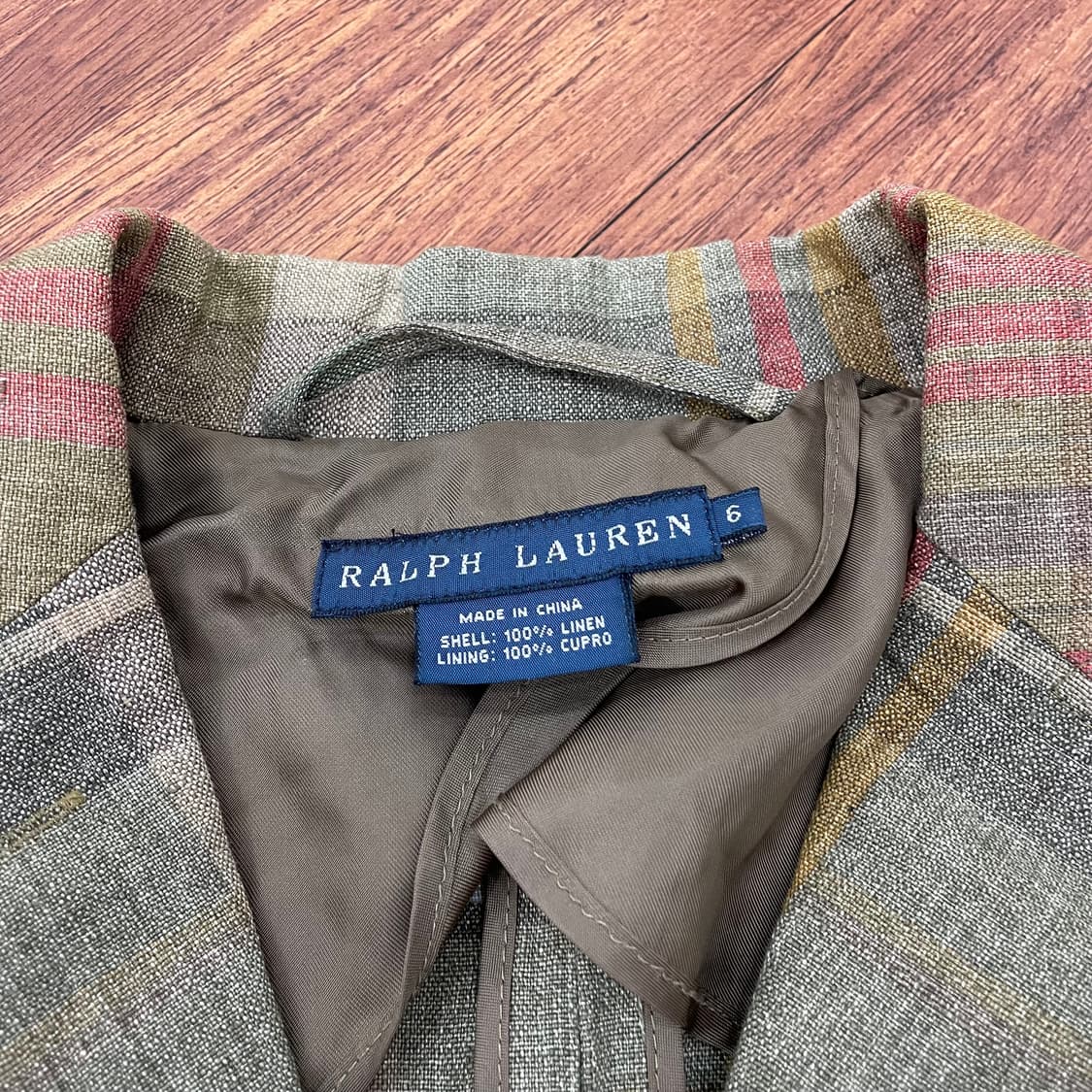 폴로 린넨 체크 블레이저 자켓  상품이미지2