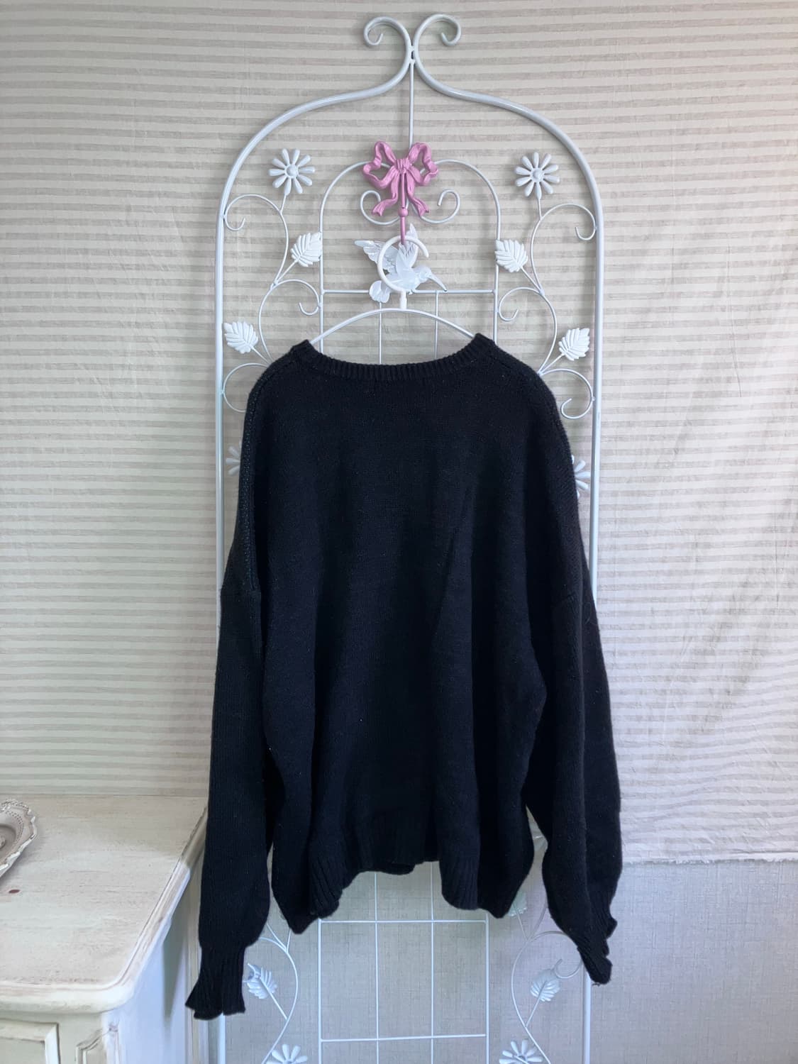 jpn vintage 블랙 플라워 니트 y2k 스트릿 갸루 펑키 일본빈티 상품이미지2