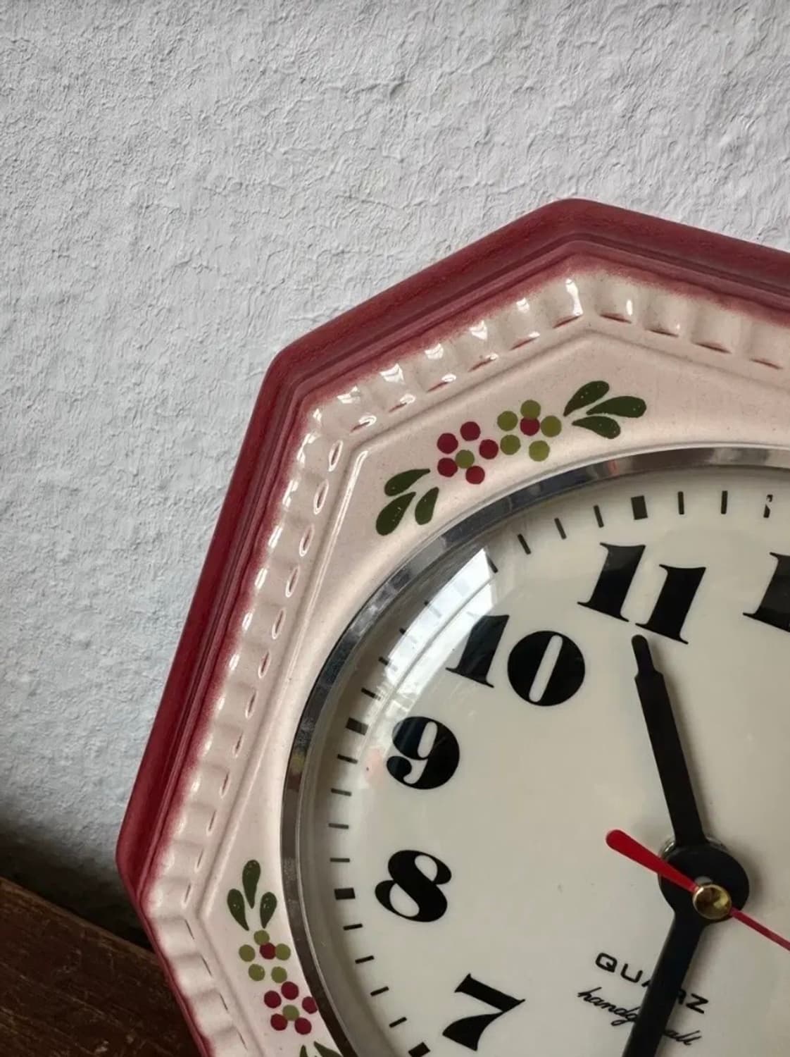 독일)빈티지 꽃도자기 벽시계(핸드페인팅) 상품이미지3