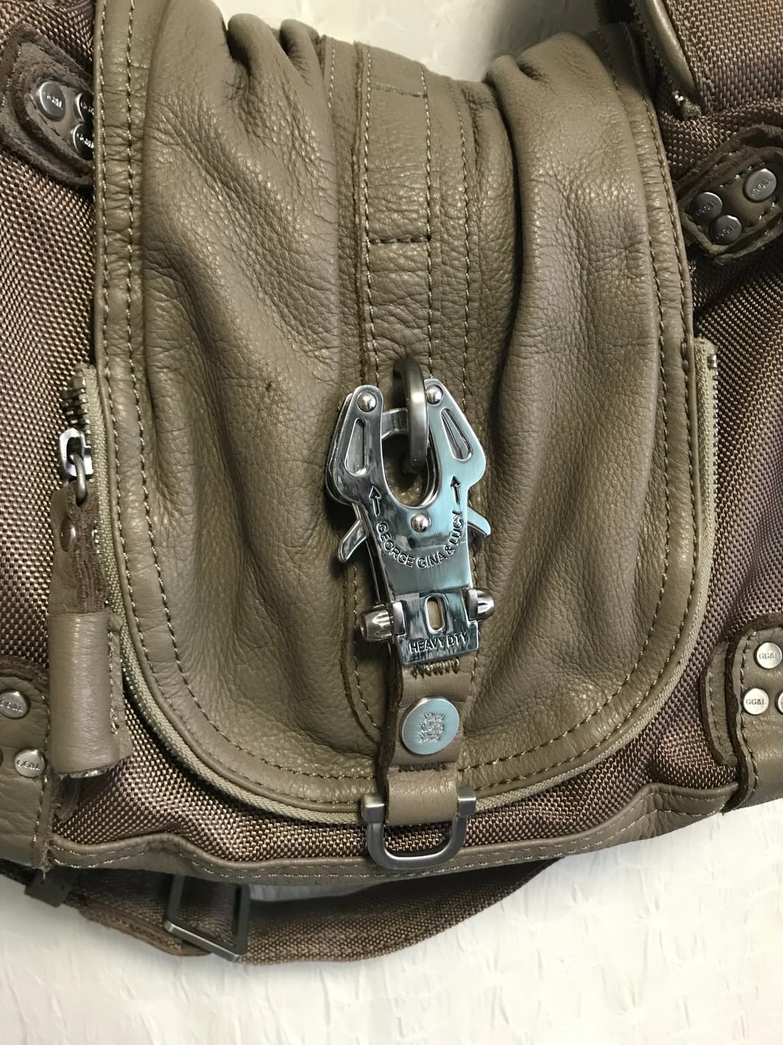 빈티지 george gina & lucy 조지지나앤루시 투웨이 백베이지 상품이미지7