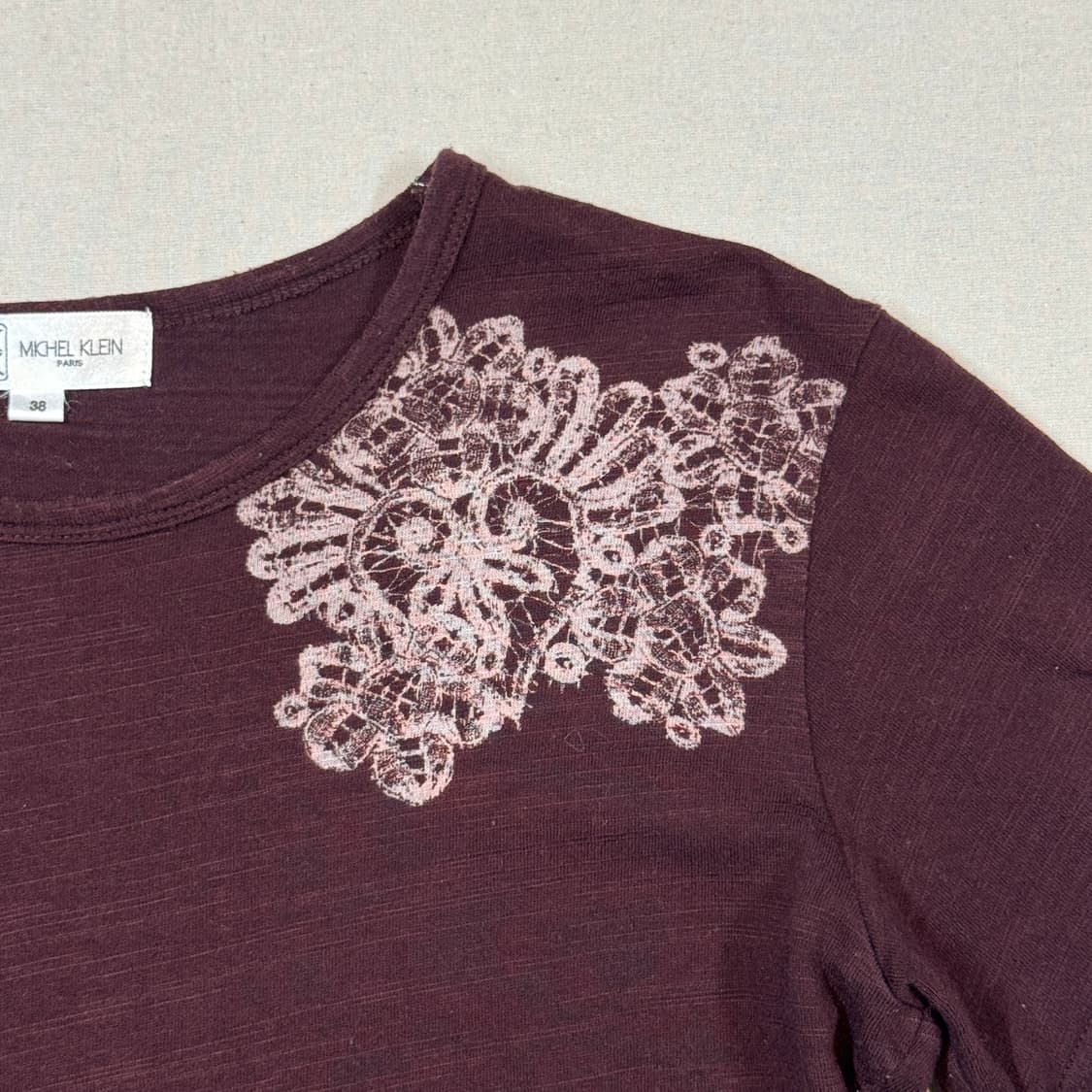 S) 미쉘 클랑 Michel Klein 슬러브 반팔 티셔츠 상품이미지4
