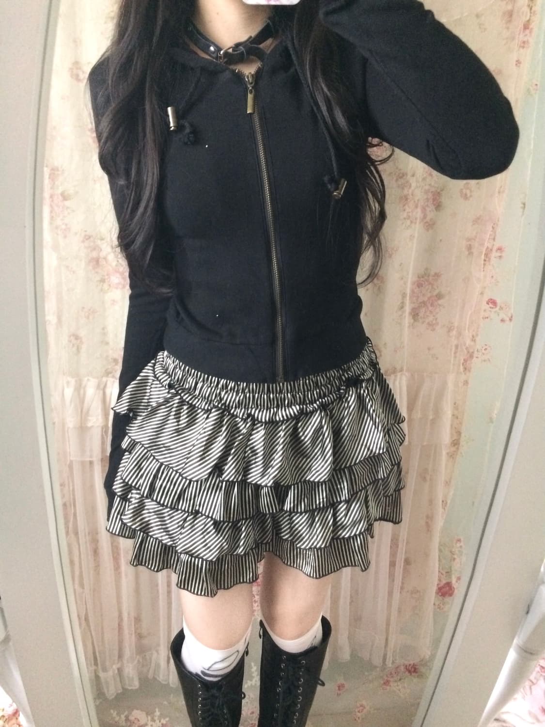 Cecil Mc bee balck hood zip up 상품이미지1