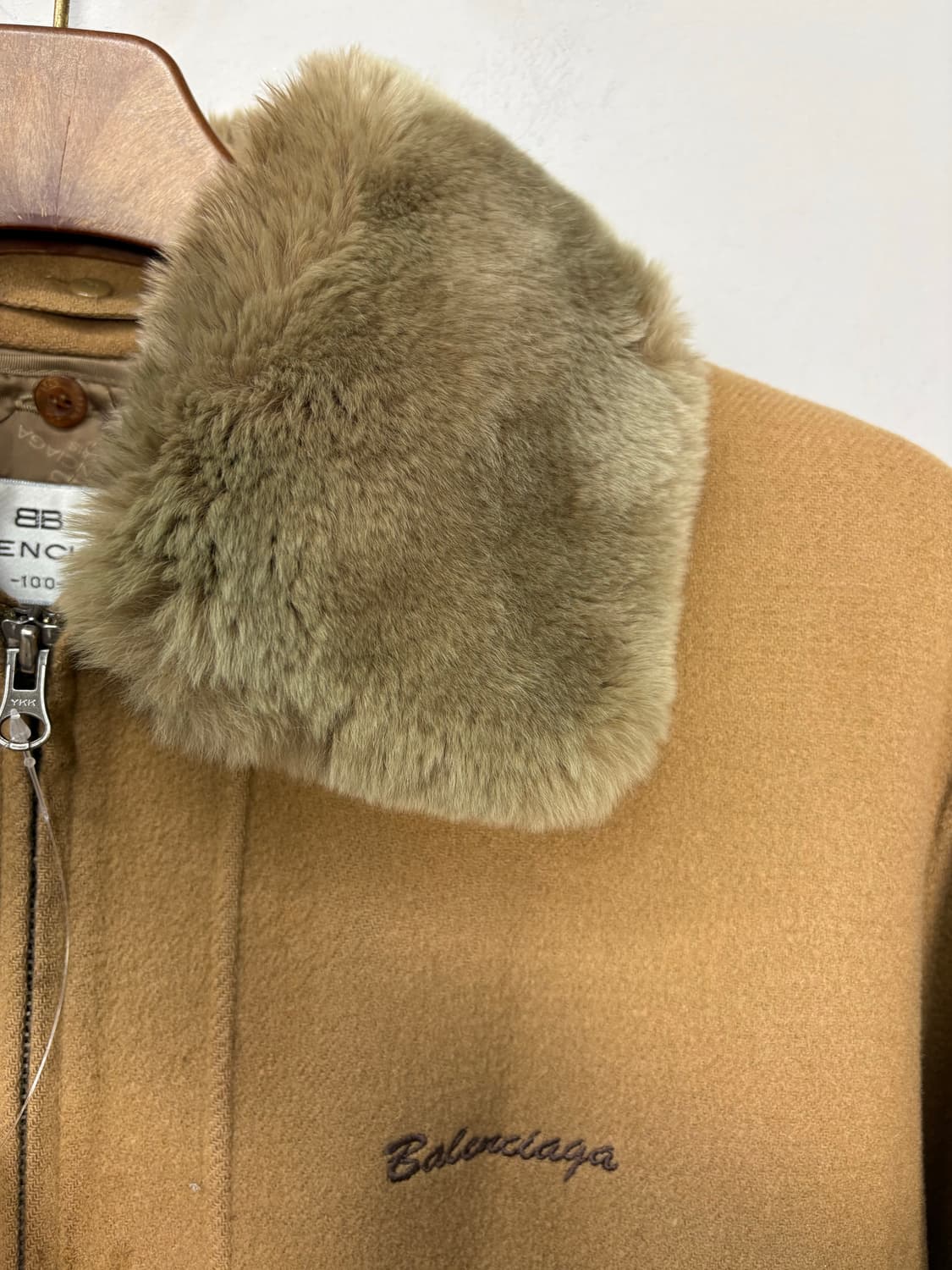 발렌시아가 퍼 카라 숏 해링턴 브라운자켓 A3308 상품이미지3