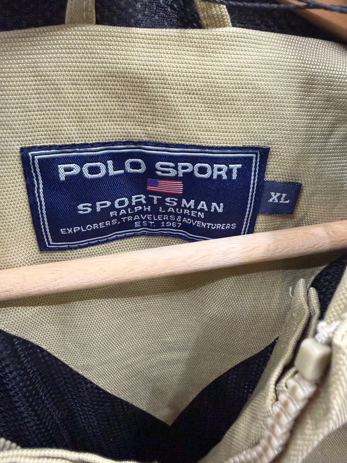 90s 폴로 스포츠 랄프로렌 베이지색 후드 자켓 상품이미지8