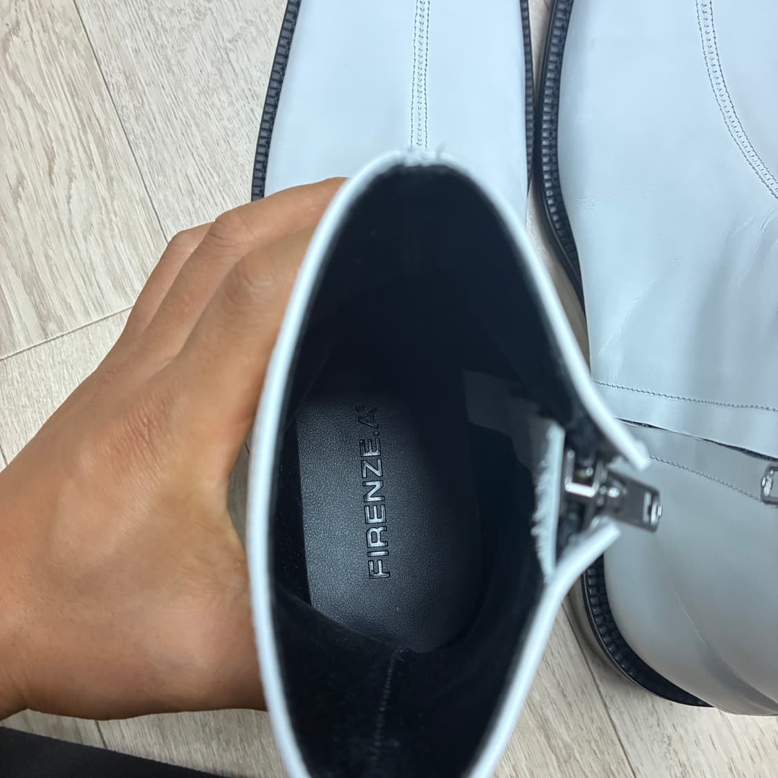 [새상품] 피렌체아뜨리에 중앙절개 와이드 스퀘어토 집업부츠 5705 상품이미지10