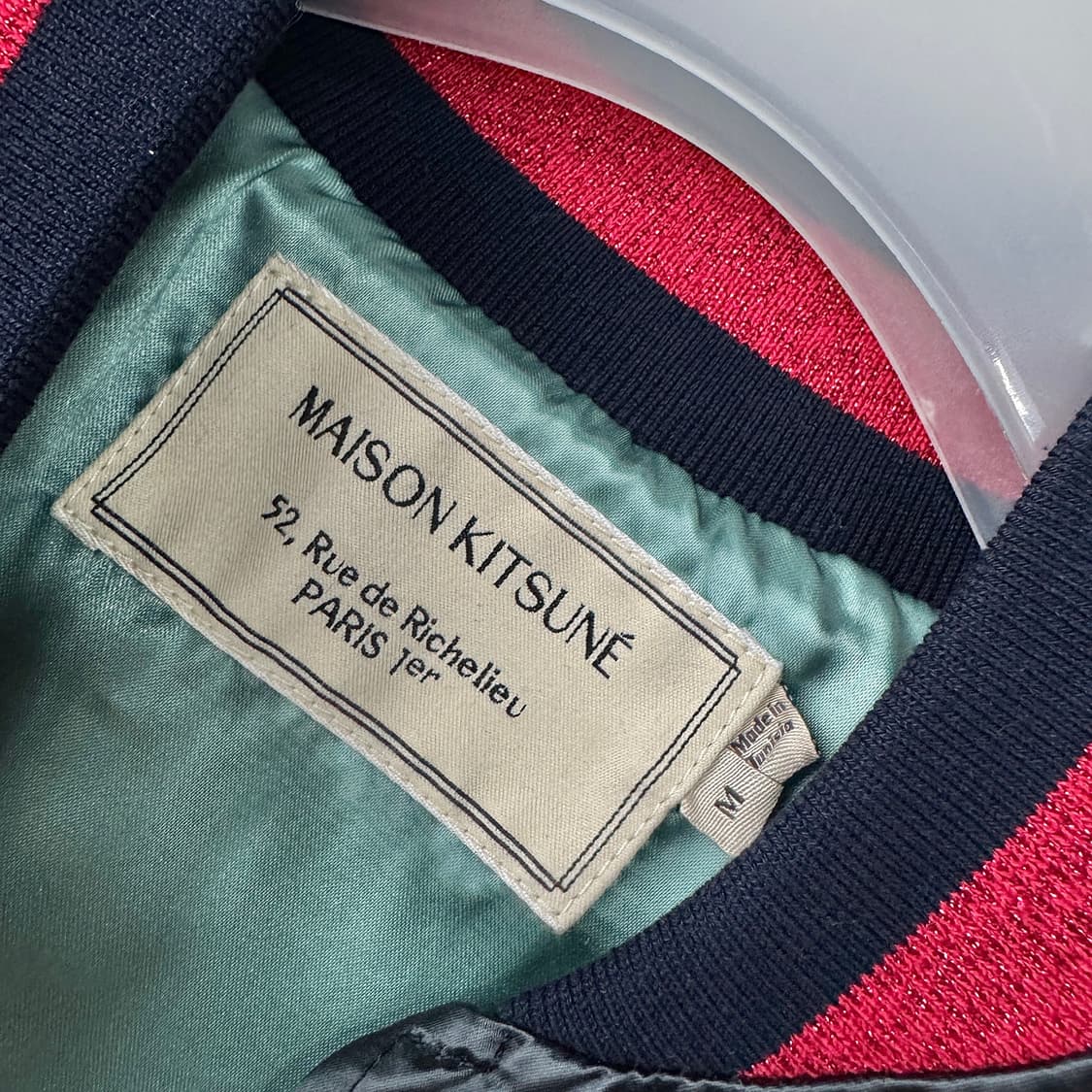 메종키츠네 새틴 테디 블루종 상품이미지3