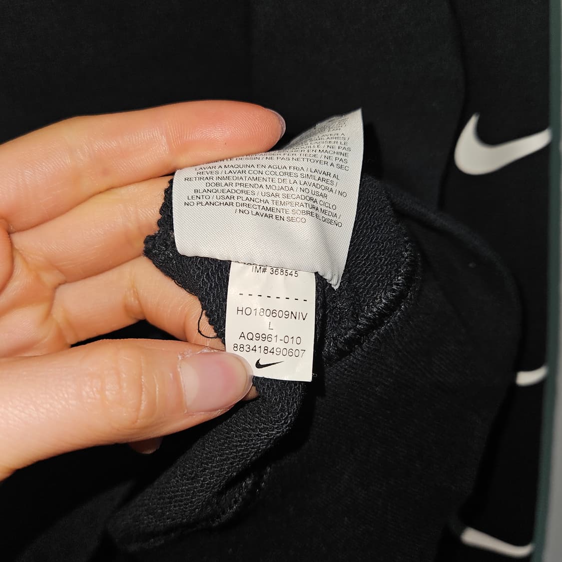 나이키 후드 블랙 상품이미지3