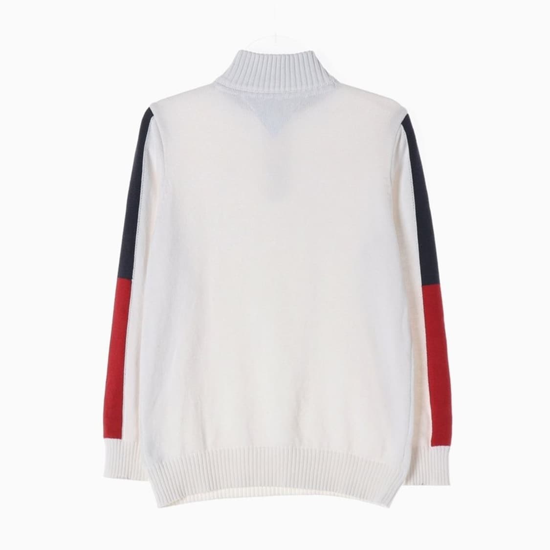 타미힐피거 키즈 소매 배색 하프집업 니트 L 16-18 상품이미지2