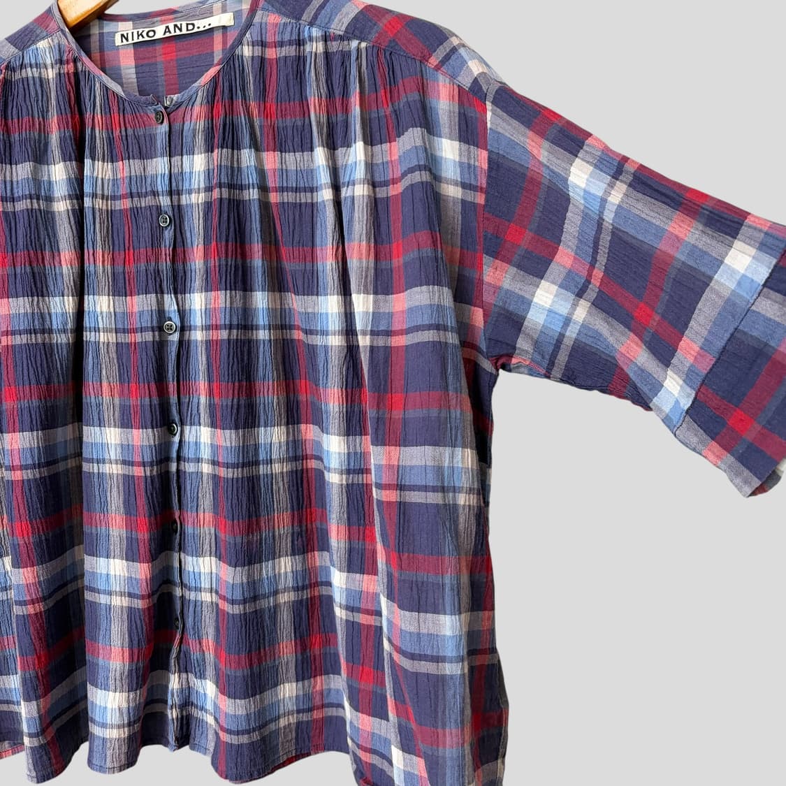 (여성F)niko and 니코앤드 체크 셔츠 블라우스 상품이미지3