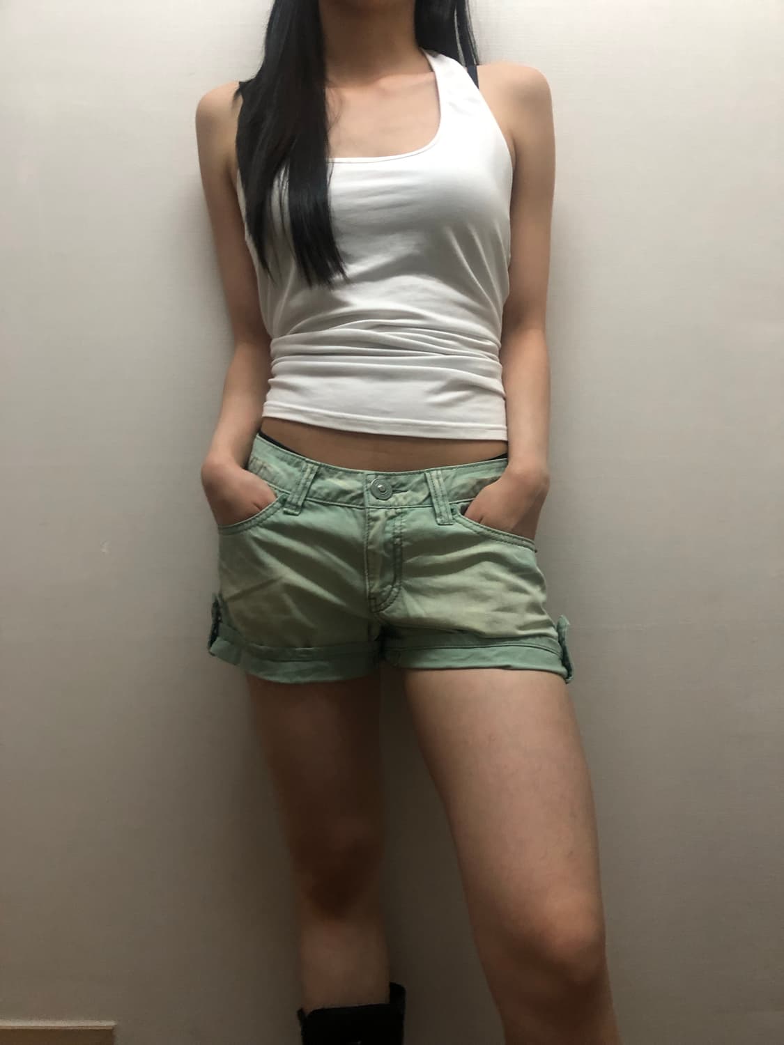 빈티지 민트 데님 워싱 팬츠 상품이미지8
