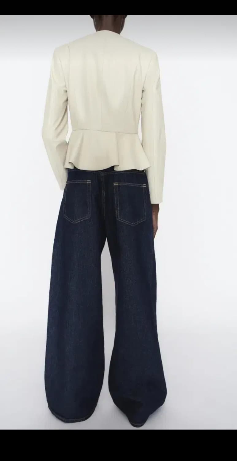 자라 페플럼 에코 레더 블레이져 상품이미지3