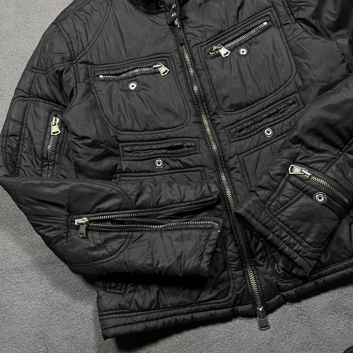 DIESEL 디젤 멀티지퍼 나일론 바이커 투웨이 자켓 상품이미지3