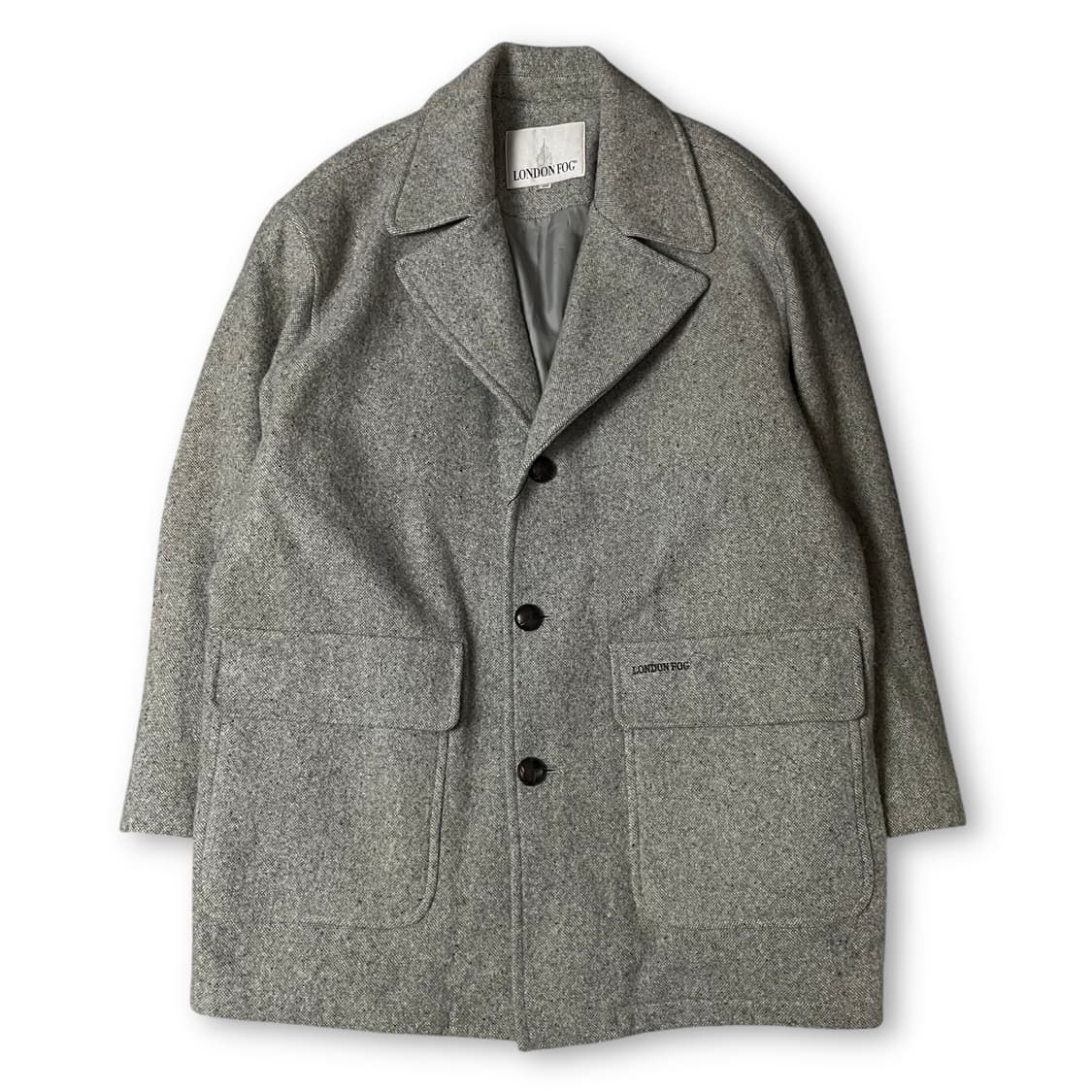 런던포그 그레이 투포켓 코트 100 상품이미지1