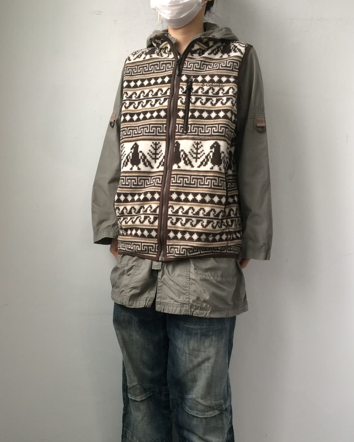 columbia Nordic pattern fleece vestac 상품이미지5
