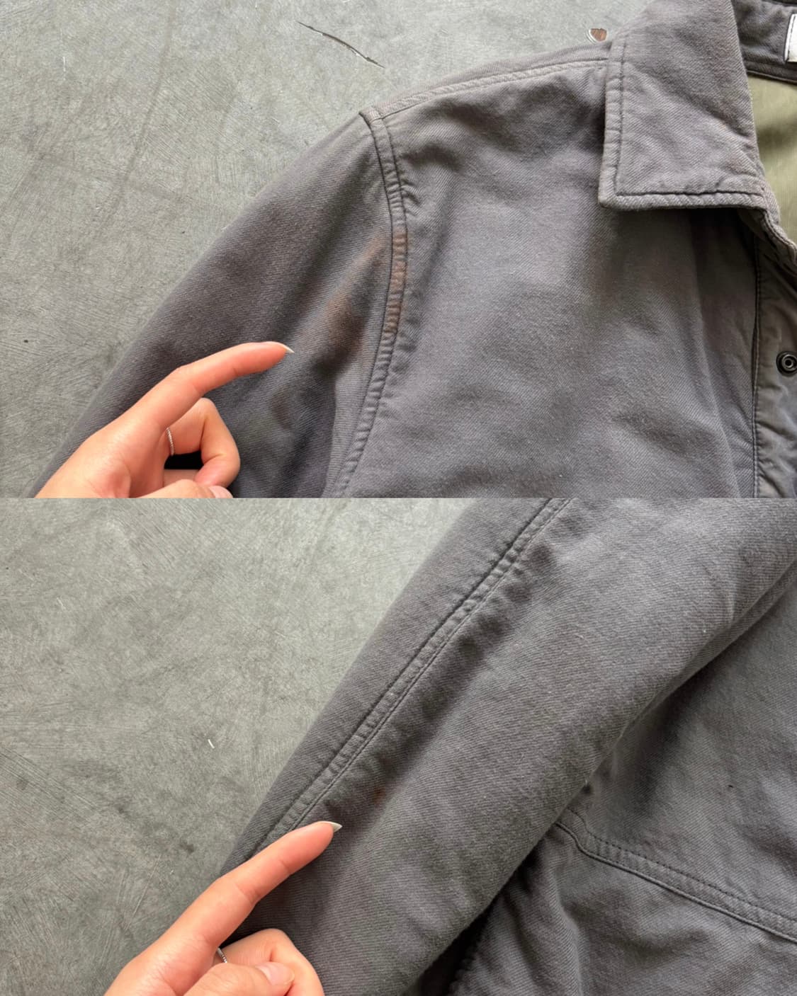 Stone Island 스톤아일랜드 차콜 컬러 와펜 셔츠 자켓 상품이미지9