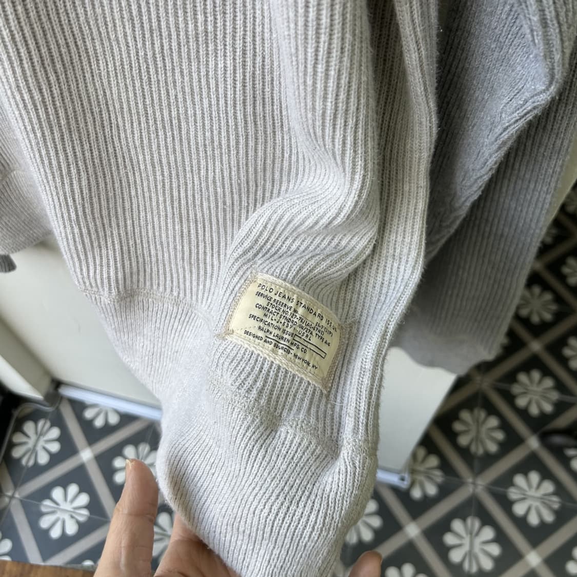 16035 - 폴로 랄프로렌 스트라이프 반집업 니트 상품이미지4