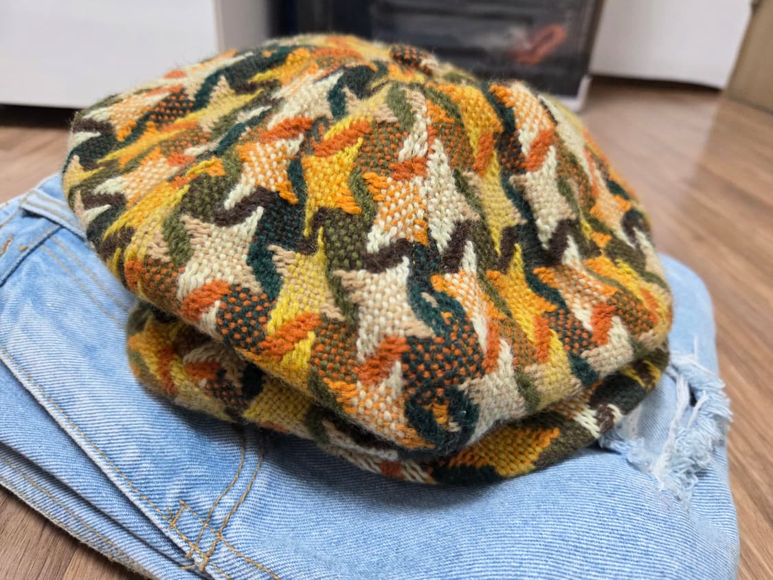 앤더슨벨 유니섹스 체크 뉴스보이캡(오렌지 L) 상품이미지2