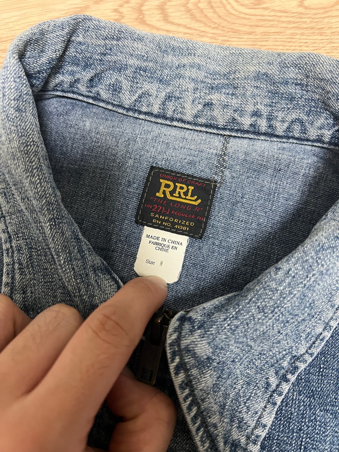 RRL 더블알엘 레이튼 연청 데님자켓 M 상품이미지3