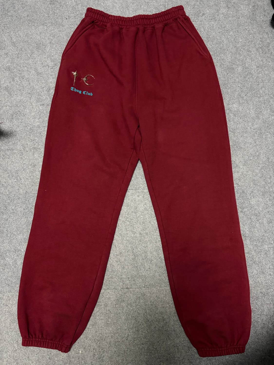 떠그클럽 버건디 조거 스웻팬츠 상품이미지1