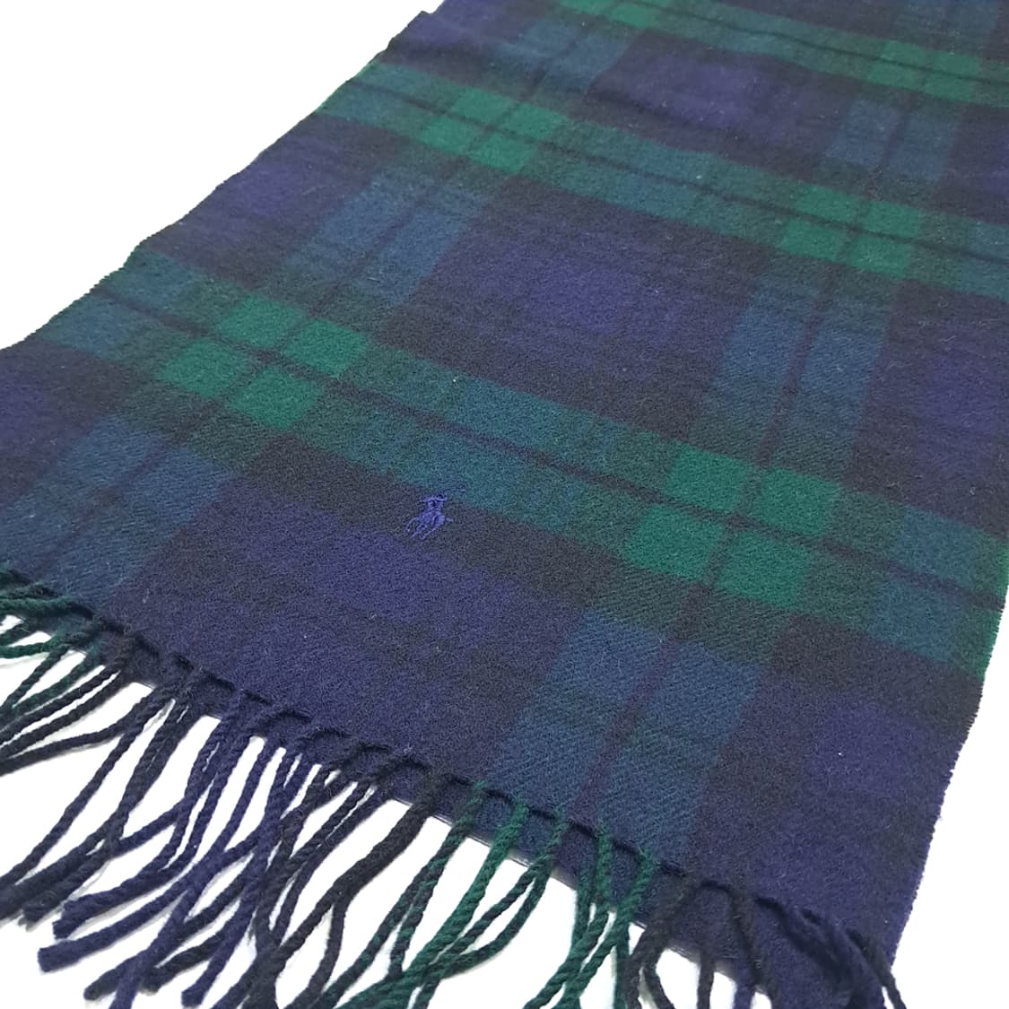 MX464 폴로 스코틀랜드판 램스울 블랙와치타탄 머플러 목도리 상품이미지3