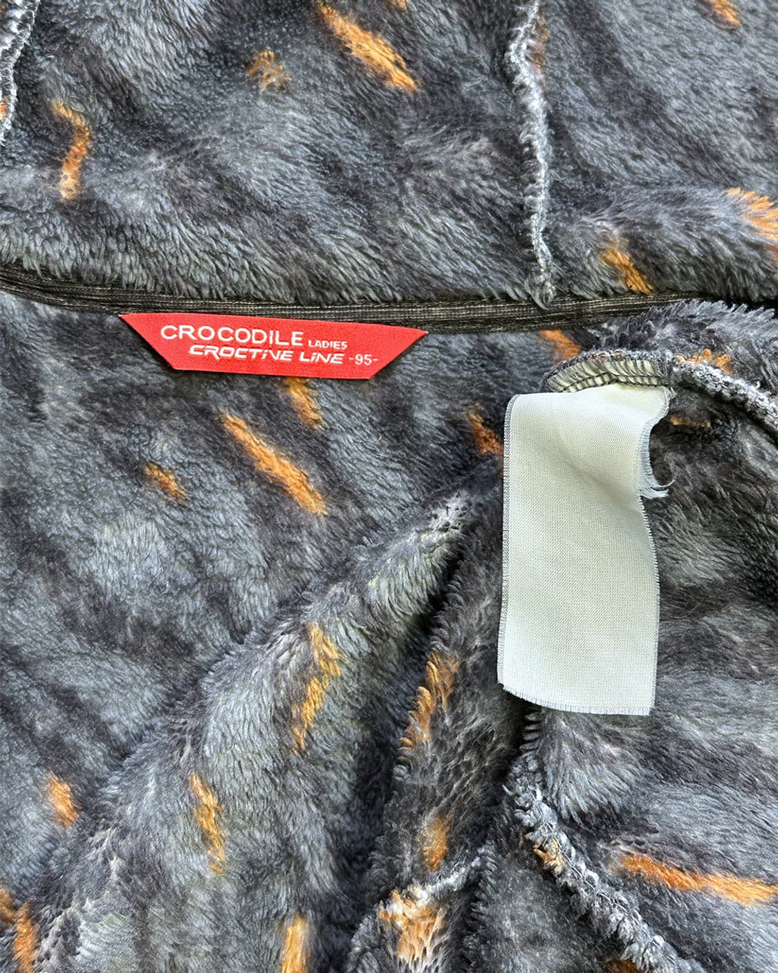 크로커다일 애니멀패턴 플리스 후드자켓 상품이미지4