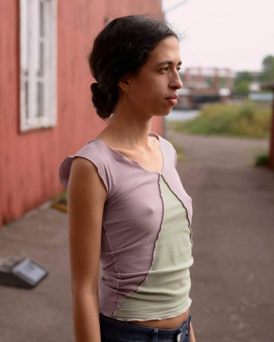 [M]베이스레인지 Phy 슬리브리스 탑/벌비 퍼플 상품이미지2