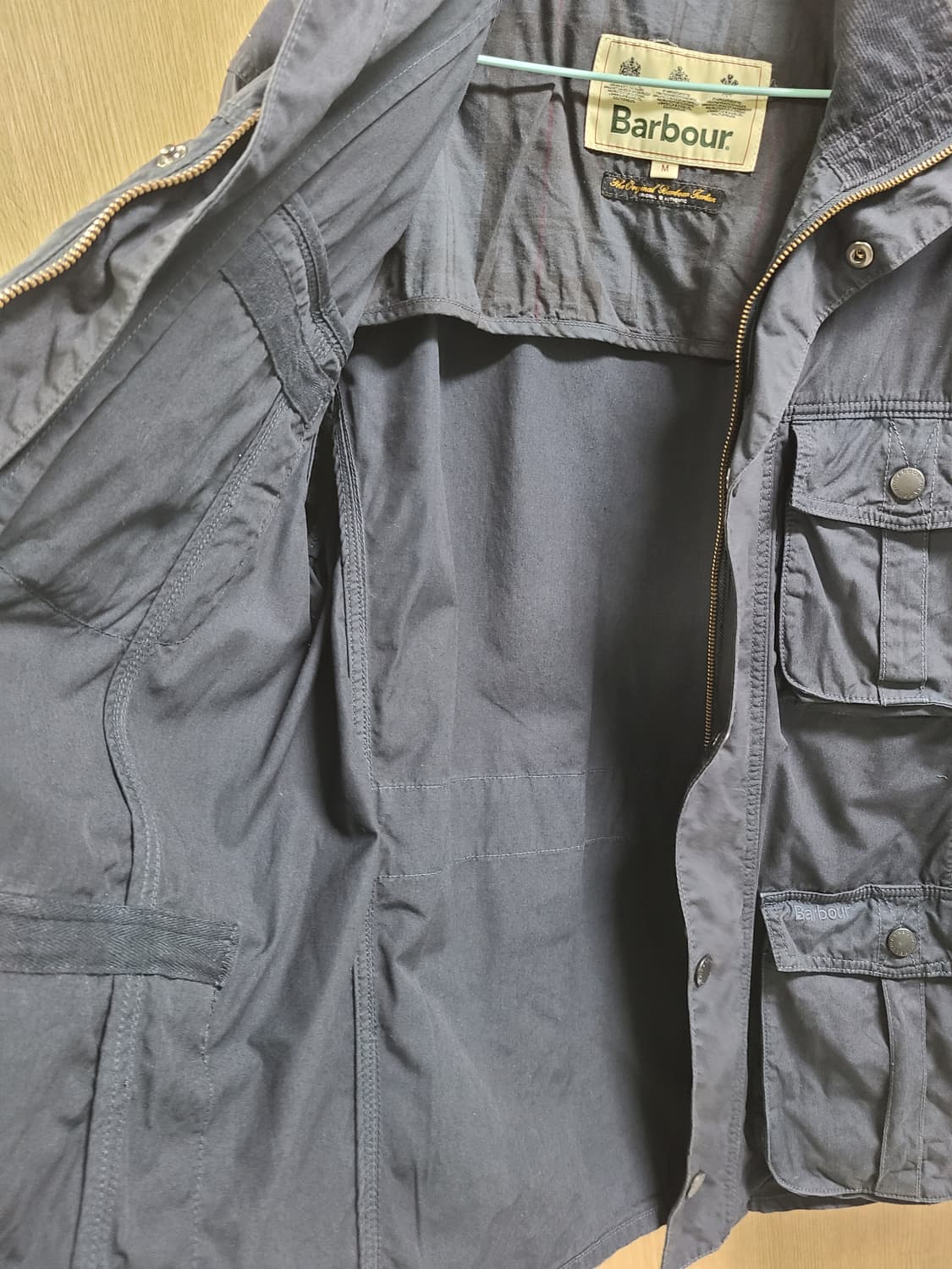 바버 네이비 포켓 코튼 자켓  상품이미지4