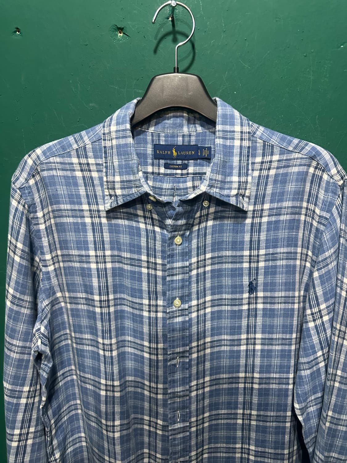 폴로 린넨 체크셔츠 L 상품이미지2