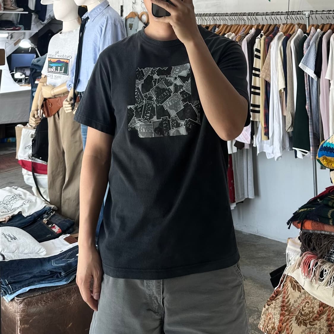 (착용컷) XLARGE 프린팅 반팔 티셔츠 (남성용 100) 상품이미지3