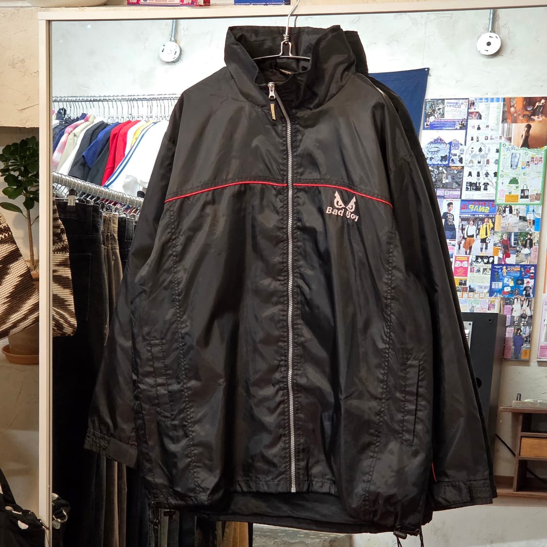 배드보이 블랙 레드 자수 올드스쿨 바람막이 상품이미지5