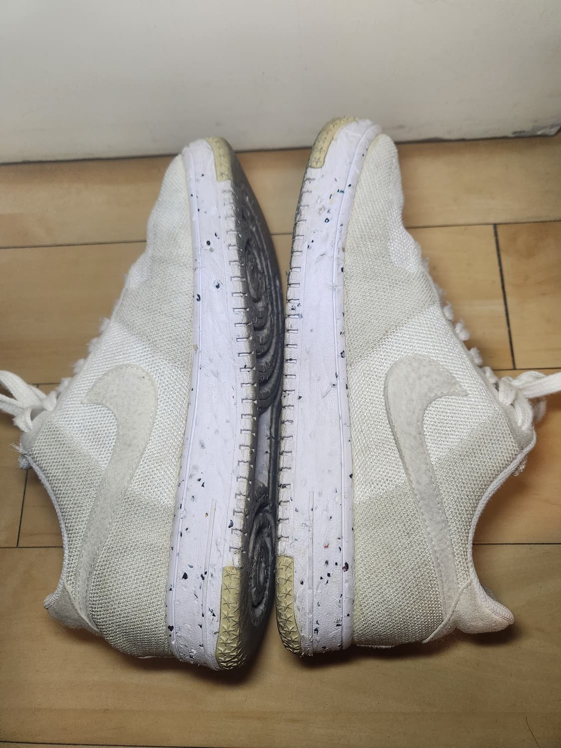 (260)나이키 에어포스 1 로우 크레이터 플라이니트 화이트 울프 그레이 상품이미지4