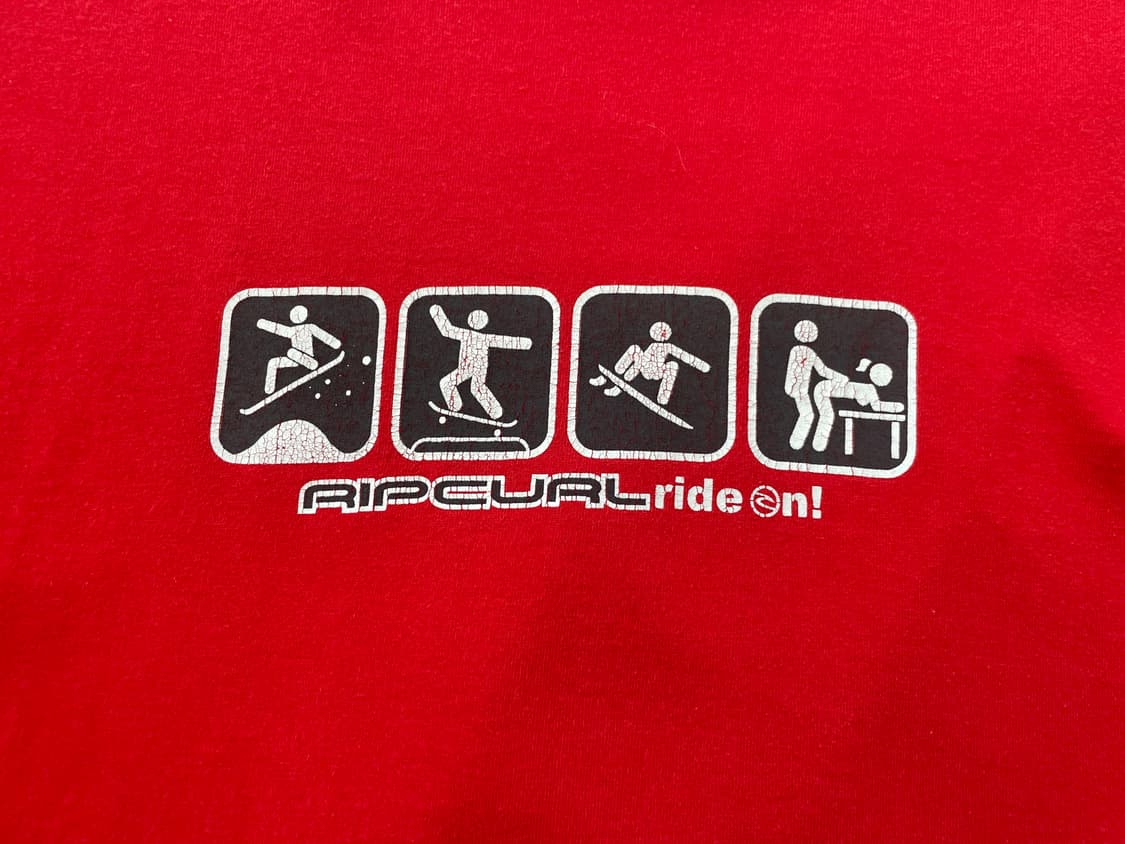 빈티지 RIP CURL Ride On 링거 반팔티셔츠  상품이미지3
