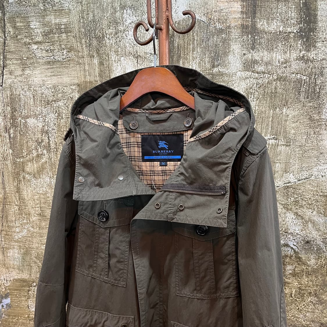 버버리 블루라벨 노바 체크 라이너 모즈 코트 상품이미지3