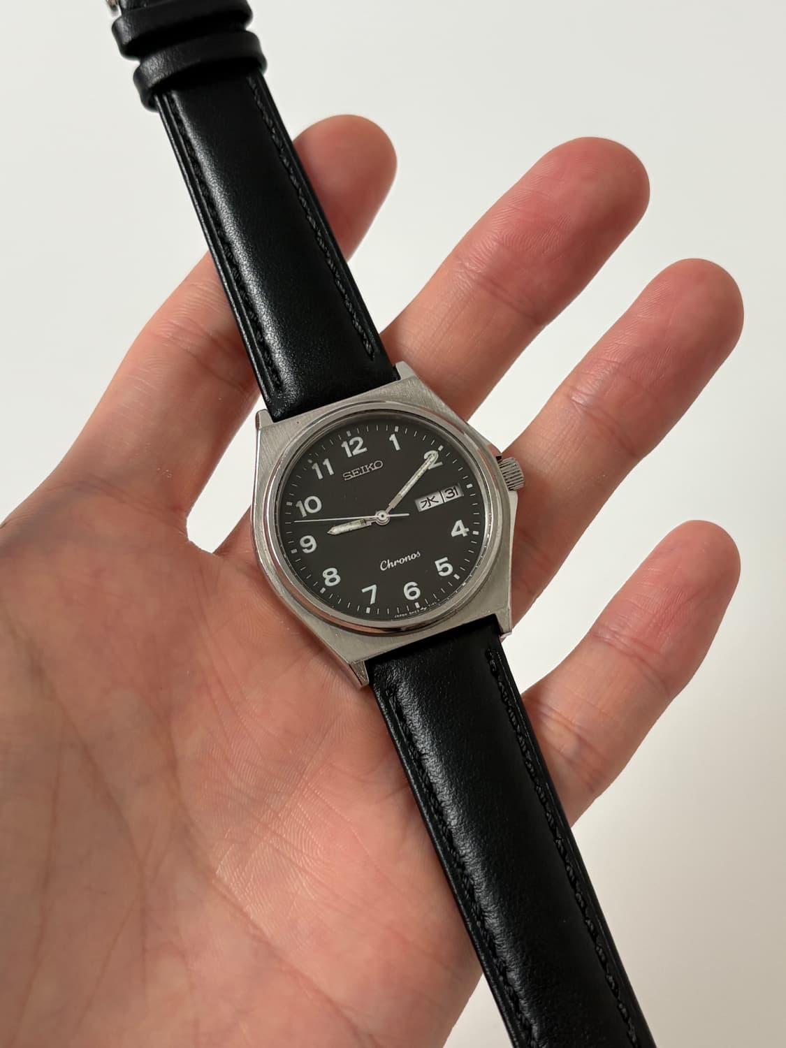 1980s Chronos Black Dial Silver Quartz 상품이미지2