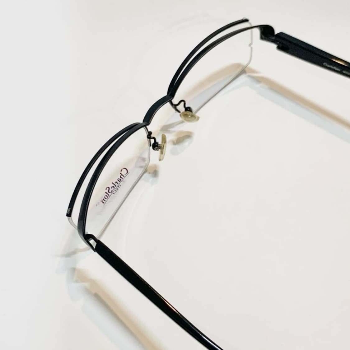 [픽키-675] 하프메탈 반무테 프레임 투라인 블랙 브릿지 포인트 유니크 상품이미지2